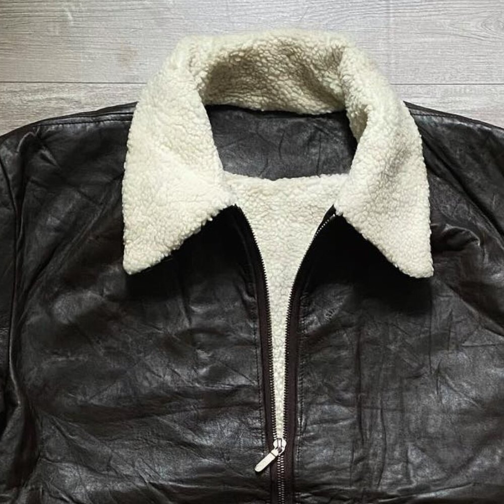Classic Shearling Leather Jacket - image 4
